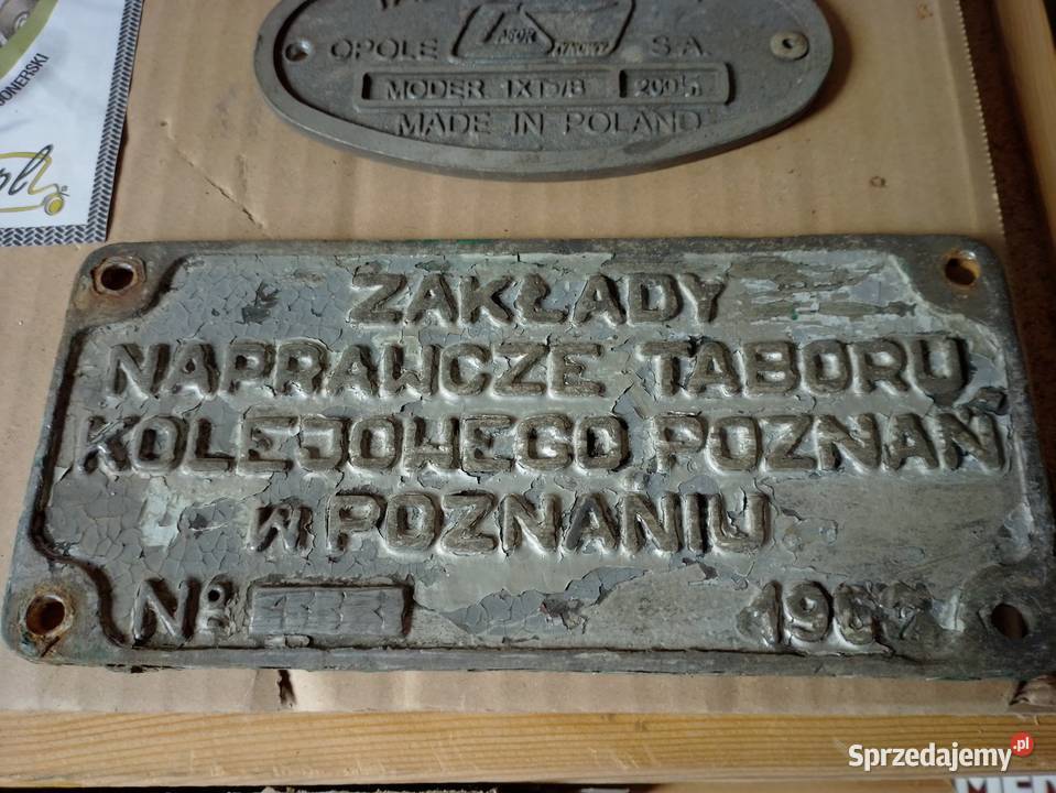 PKP tabliczka z lokomotywy WL 40 z 1962 roku Jarosław