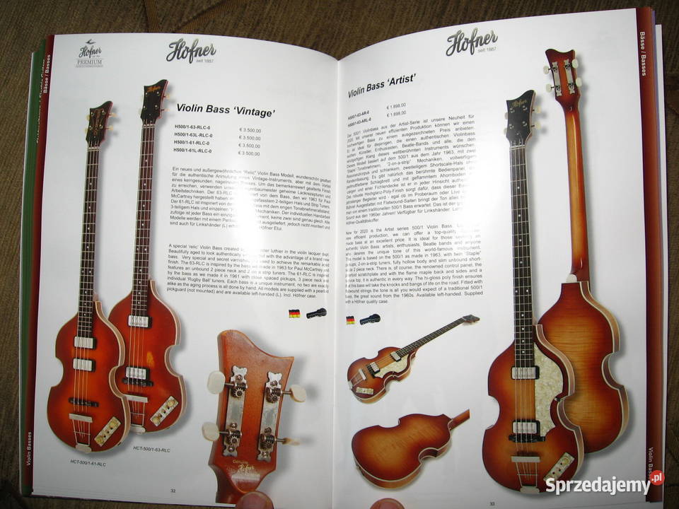 Hofner 2020 2021 guitar catalog katalog gitar Kępice