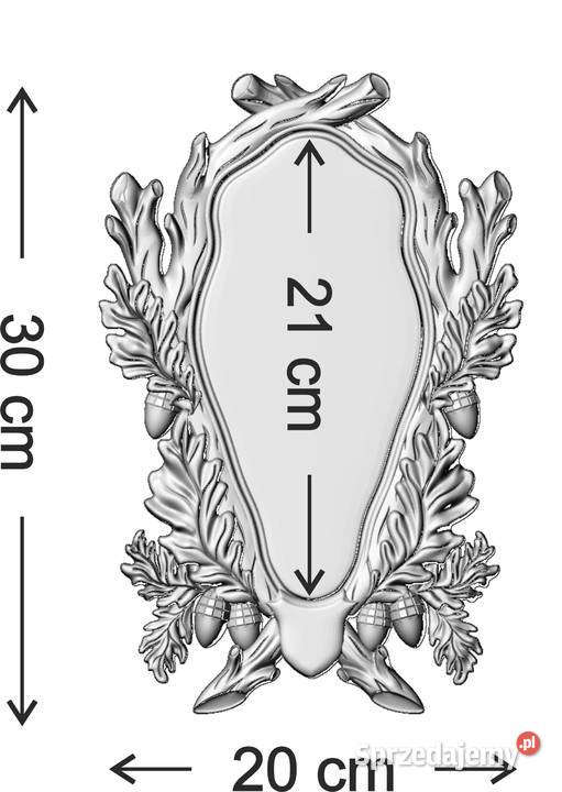 K321R Rzeźbiona deska pod rogacza koziołka dąb Szczekociny