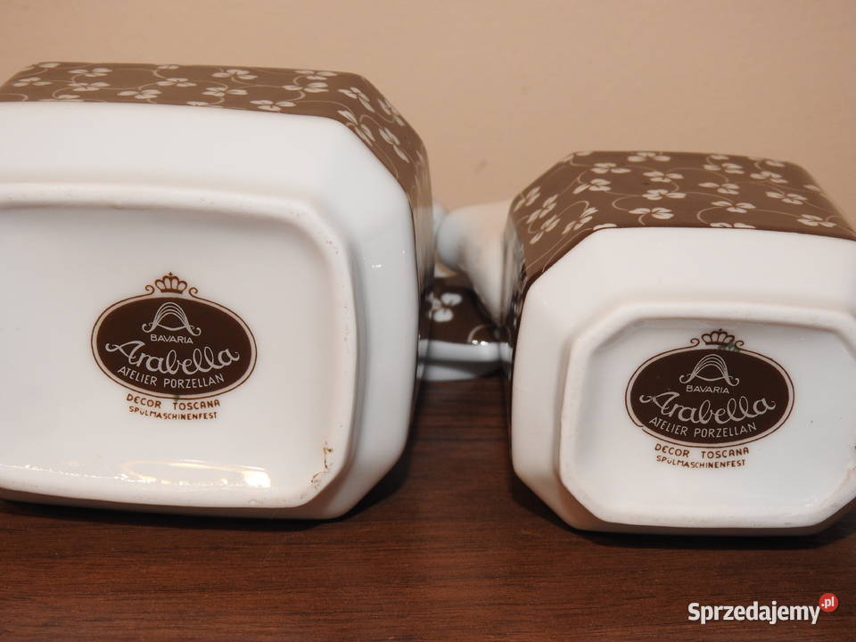 Stylowy komplet porcelanowy cukierniczka i Porcelana i szkło Inowrocław