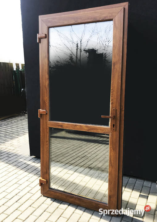 nowe drzwi PVC 100x210 zewnętrzne szczelne pomorskie Lębork sprzedam