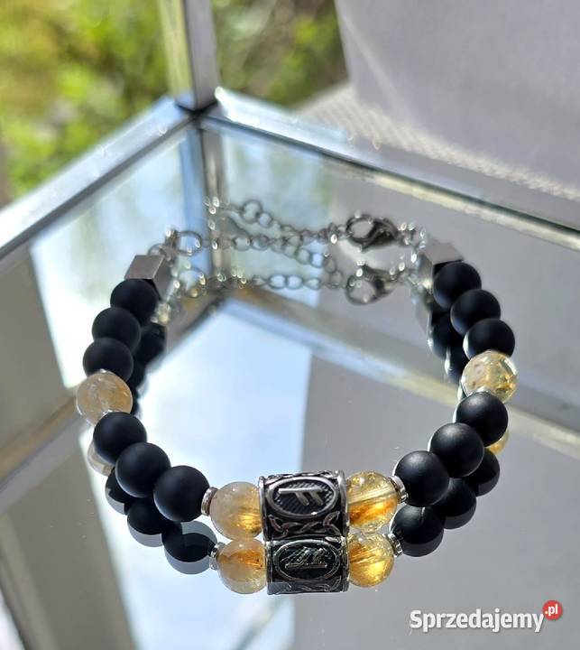 Bransoletka runa stal Fehu do wyboru zapięcie mazowieckie Warszawa sprzedam