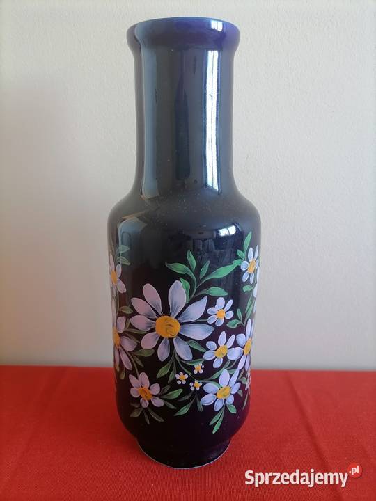 Wazon Duży Ceramiczny Kobaltowy Tułowice 1970 dolnośląskie Wałbrzych