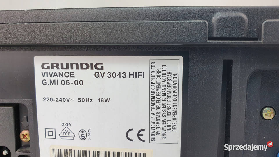 Video magnetowid Grundig VIVANCE GV 3043 HIFI