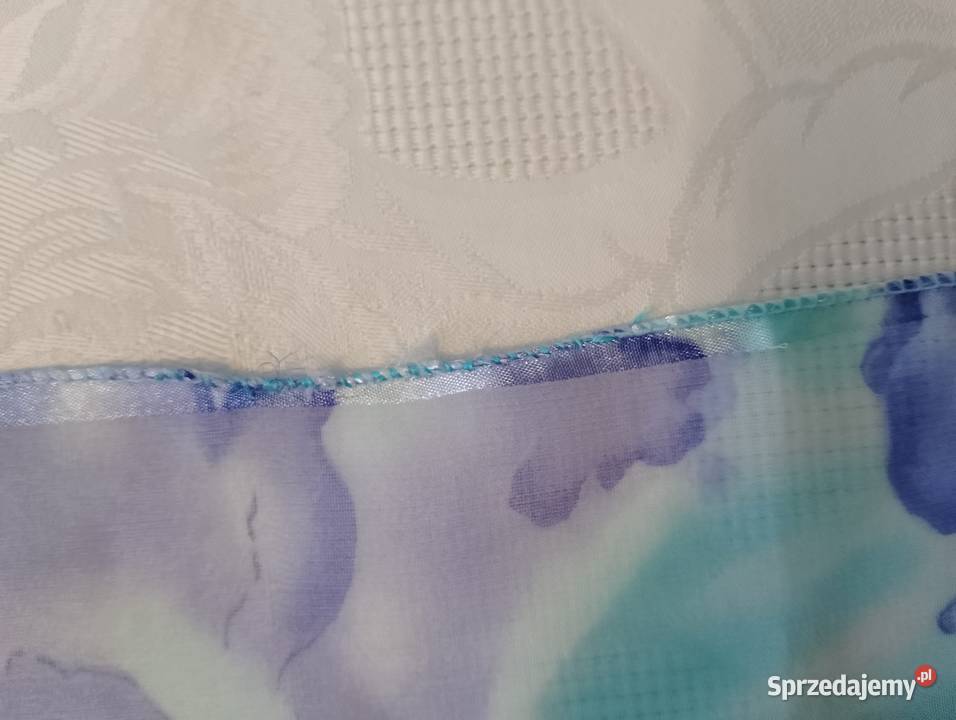 SZALIK błękitny z połyskującym wzorem lekki Uniseks wielkopolskie Oborniki