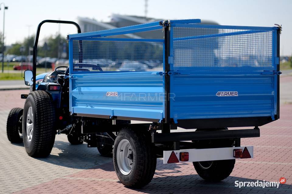 Przyczepa rolnicza jednoosiowa 2T z kiprem i Tajęcina