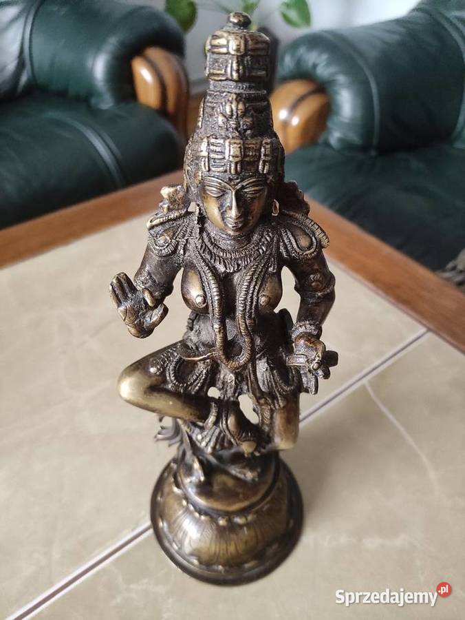 Antyczna statua z brązu Laszami z Tamilnadu pocz