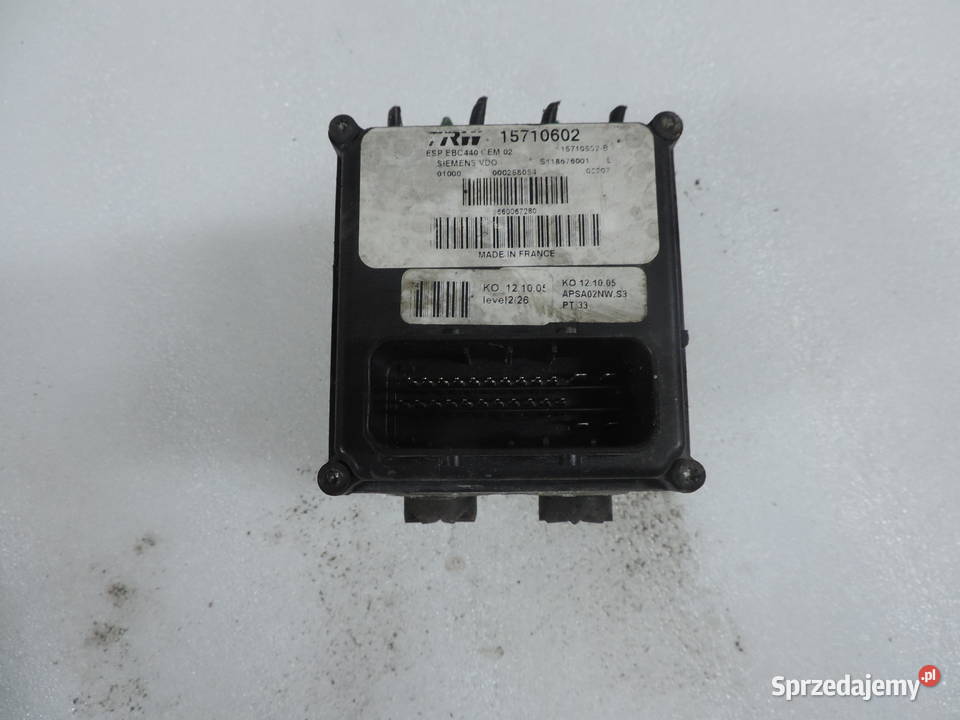 POMPA ABS PEUGEOT 407 TRW 15710602 osobowe Nowy Sącz