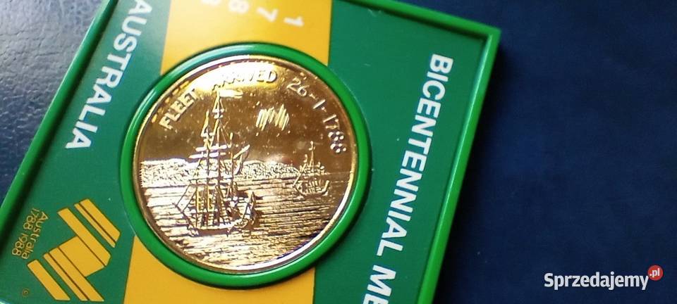 Stare monety Medal Pierwsza Flota Australia 113 Lesko sprzedam