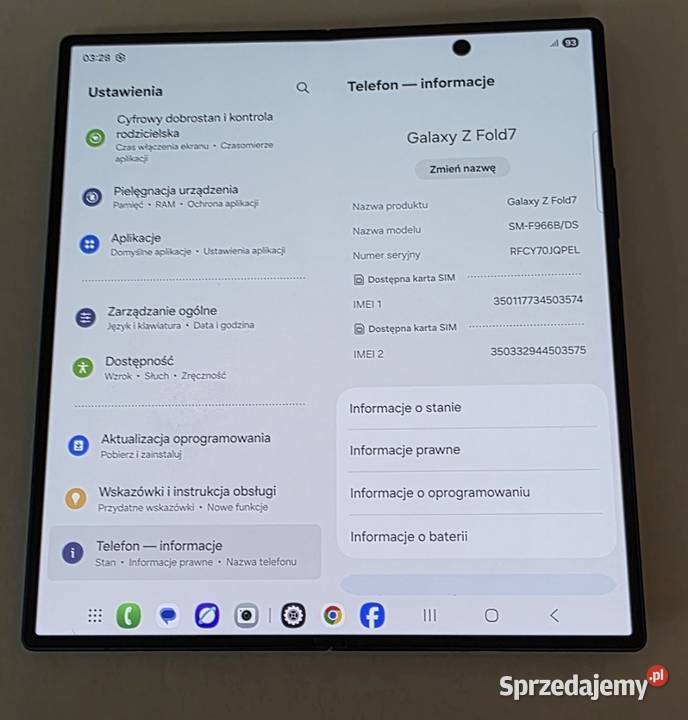 Samsung Galaxy Z Fold7 12512GB Blue Shadow Warszawa