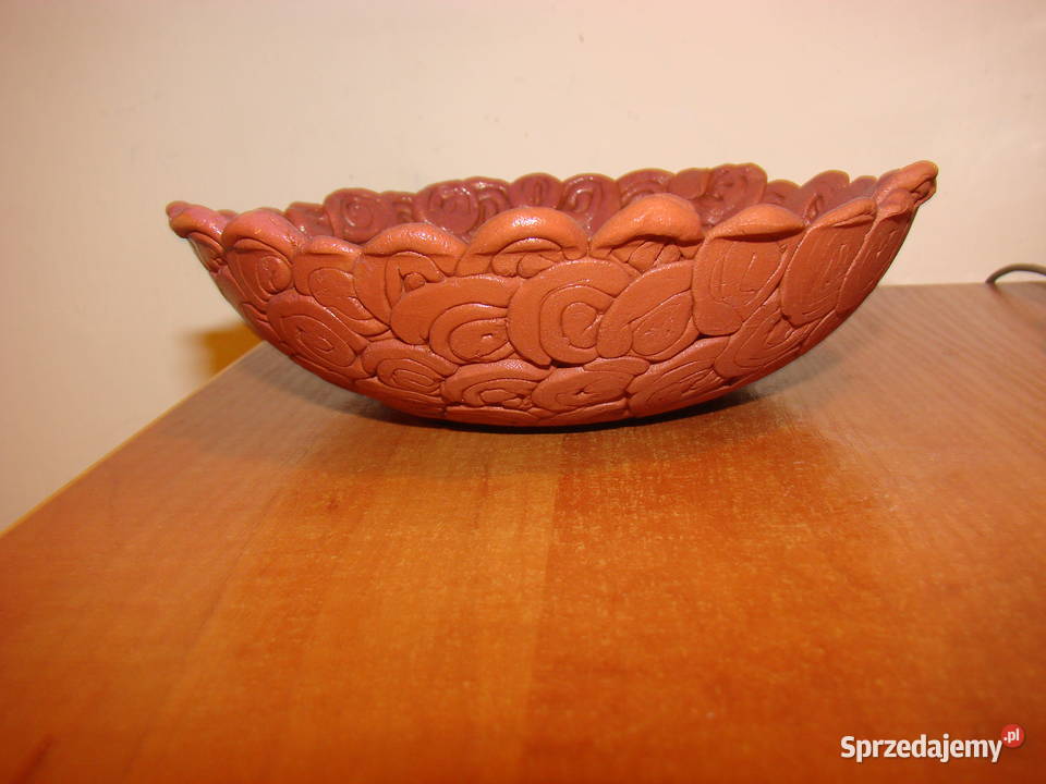 terakotowa miska rękodzieło Pruszcz Gdański