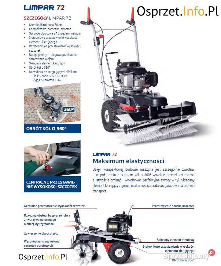 Zamiatarkoodśnieżarka Limpar 72 z silnikiem