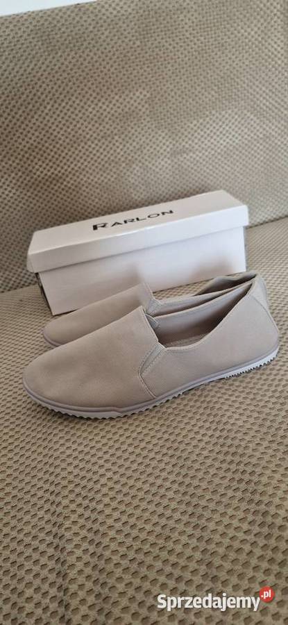 balerinki baleriny materiałowe 3839 szare beżowe małopolskie Kraków sprzedam