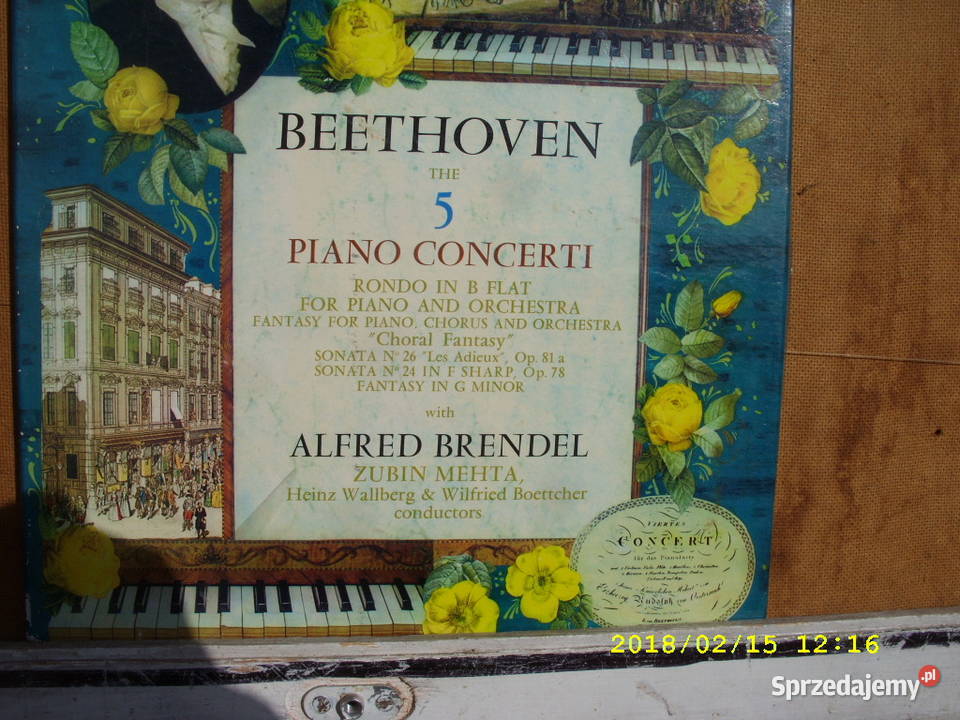 LPklasyka BEETHOVEN5 PIANO KONCERTI5 LP Wołów