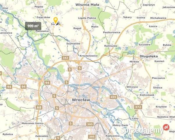 Działka budowlana 1000 m2 Wrocławia MEDIA Szewce Sprzedaż