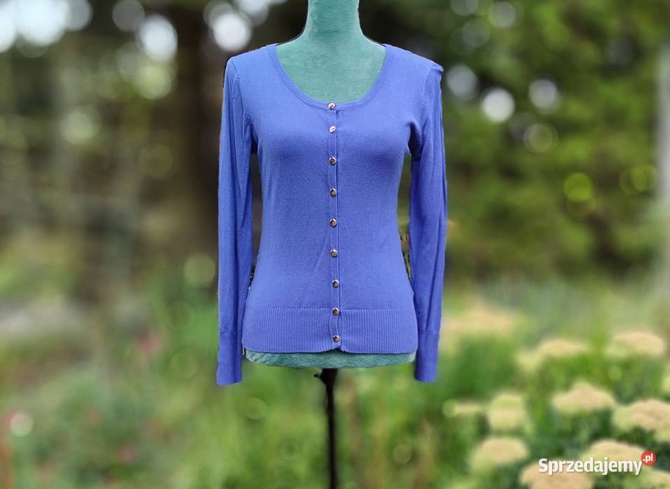 Niebieski kardigan S 36 M 38 sweter narzutka Swetry i golfy Szczecin sprzedam