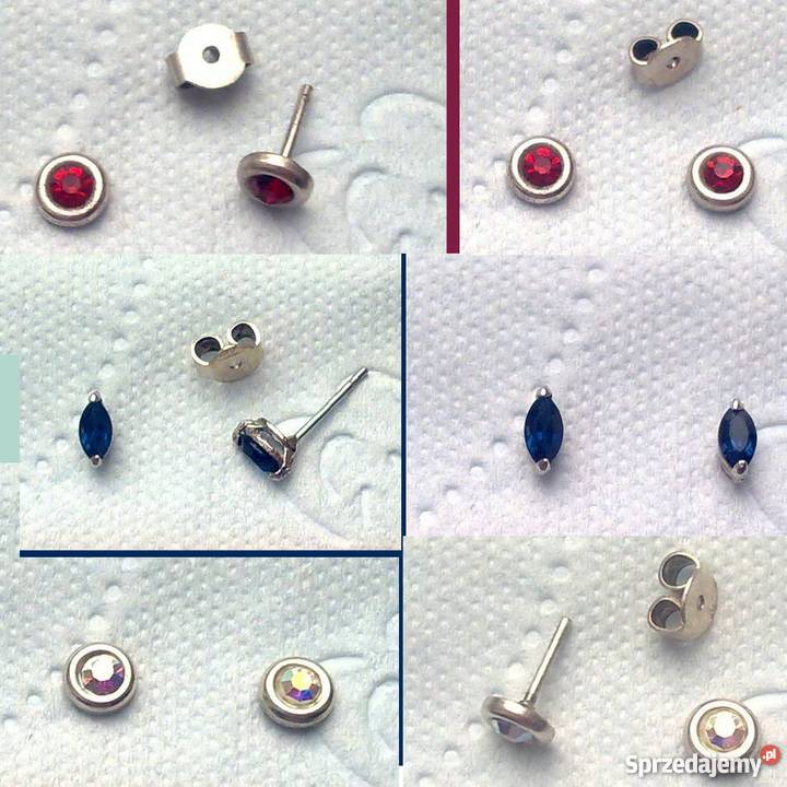 Srebrne kolczyki Kamienie jubilerskie Warszawa
