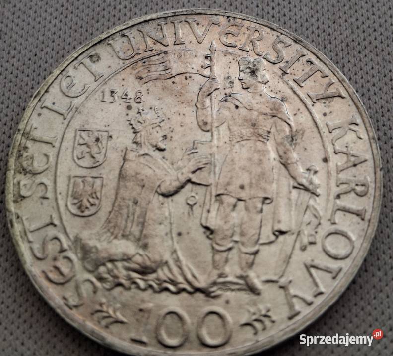 CZECHOSLOWACJA100 KORON1948 rSREBRO600LECIE mazowieckie Legionowo