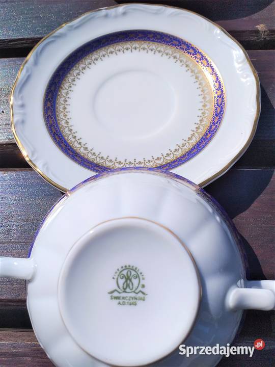 Bulionówki Barszczówki z porcelany z Wałbrzycha Dom i Ogród Katowice
