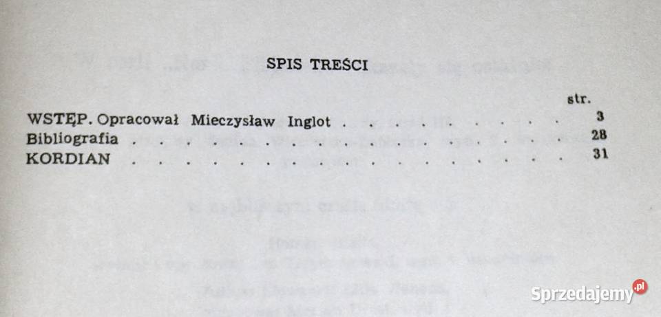 Kordian Juliusz Słowacki sprzedam