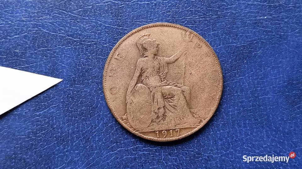 Stare monety 1 pens 1917 Anglia podkarpackie Lesko