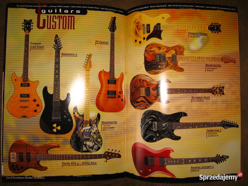 Schecter 2000 guitar catalog katalog gitar pomorskie Kępice