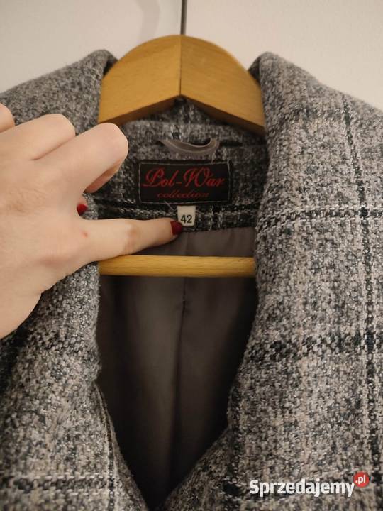 Płaszcz jesień zima rozmiar 80wełna Rozmiar 42(XL) pomorskie Kościerzyna