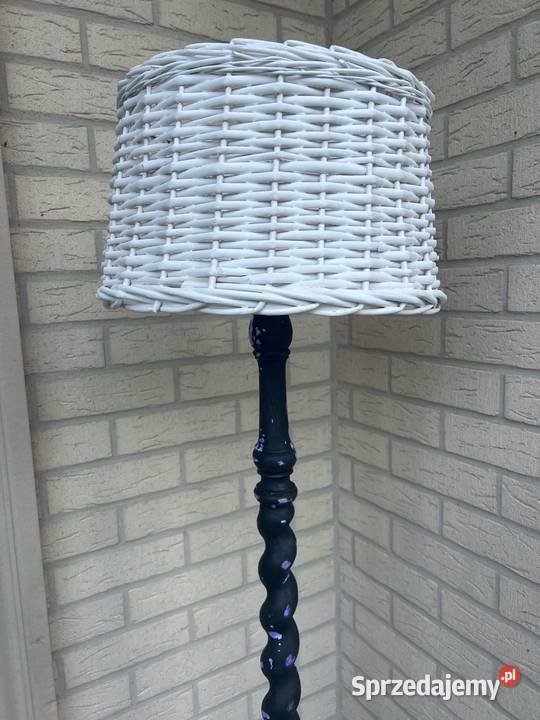 Lampa stojąca drewniana Vintage Boho shabby chic Lampy podłogowe Długopole-Zdrój