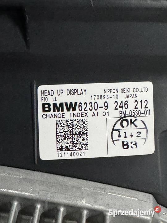 BMW F10 F11 WYŚWIETLACZ PRZEZIERNY HEAD UP HUD osobowe
