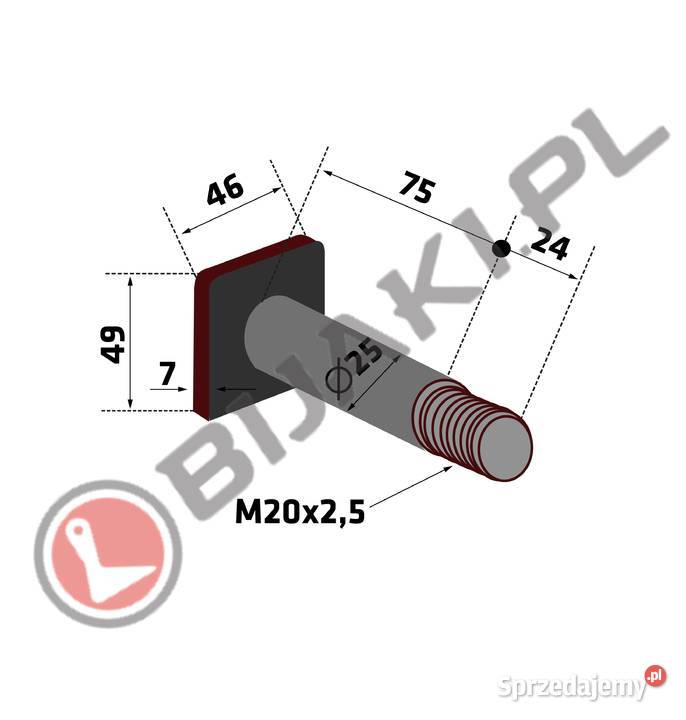 Zestaw noży NOB05Z3 zamiast bijaka RM46 do Chmielniki