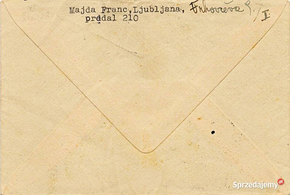 LAIBACH 1944koperta RZADKA wysyłka Człuchów