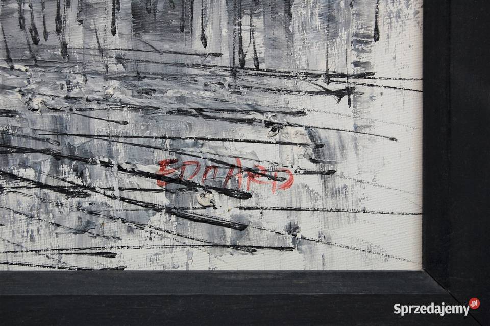 Pejzaż miejski obraz olejny na płótnie w Lublin sprzedam