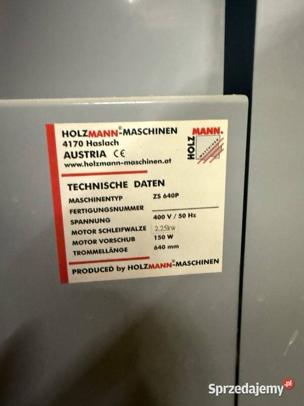 Szlifierka szerokotaśmowa Holzman PROFI ZS640P Wejherowo