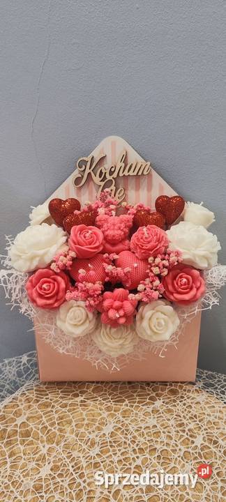 Flower Box Walentynki naturalny wosk sojowy Wyszków sprzedam