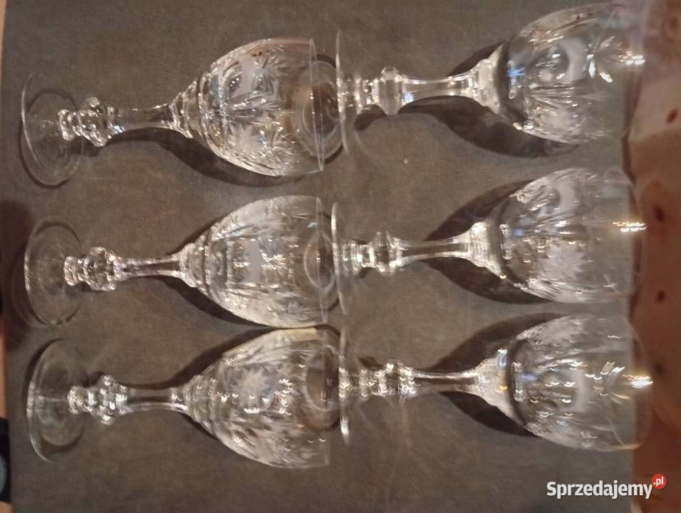prawdziwych koneserów kieliszki kryształowe 6 Porcelana i szkło Wałbrzych