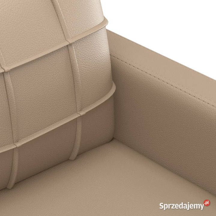 2osobowa sofa z poduszkami cappuccino sztuczna Warszawa