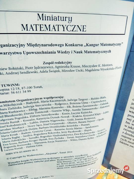 Aksjomat matematyczne konkursy unikatowe książki Warszawa