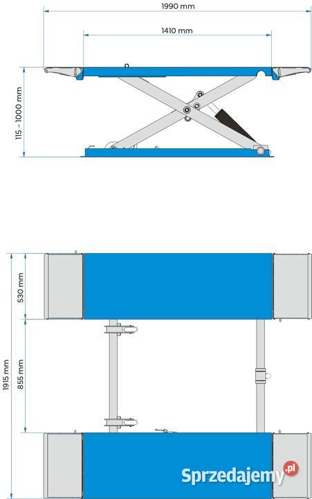 Nożycowy podnośnik samochodowy KUPCZYK Model mazowieckie Warszawa