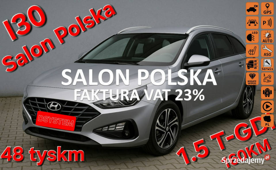 Hyundai i30 2021 Salon Polska 1Właściciel ledy 4/5 Białystok