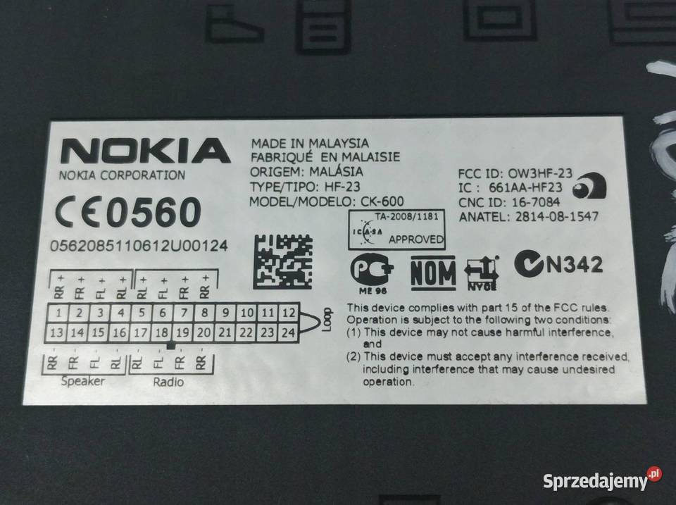 MODUŁ TELEFONU NOKIA CK600 HF23 Ford Mondeo Mk4