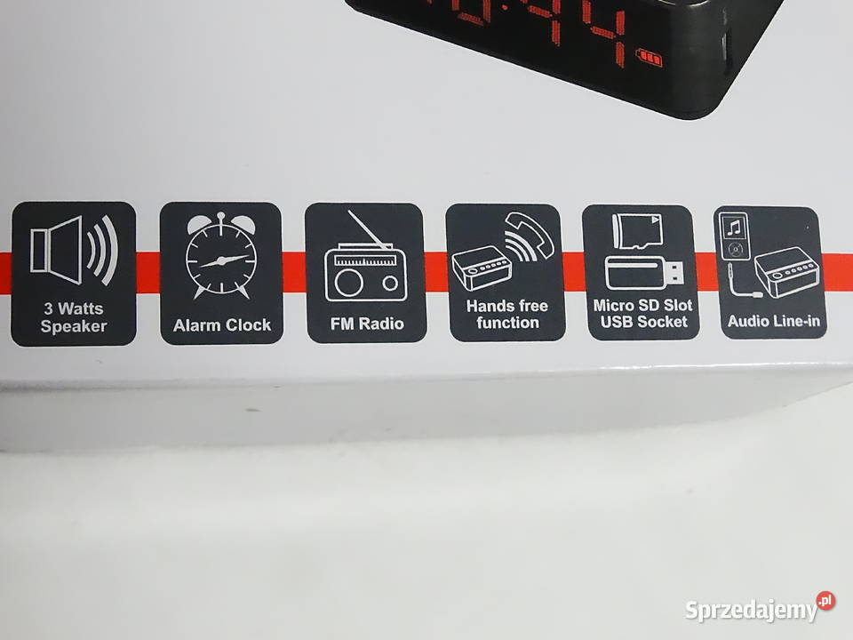 Głośnik Bluetooth Rumba BS60 radio budzik zegar Biłgoraj
