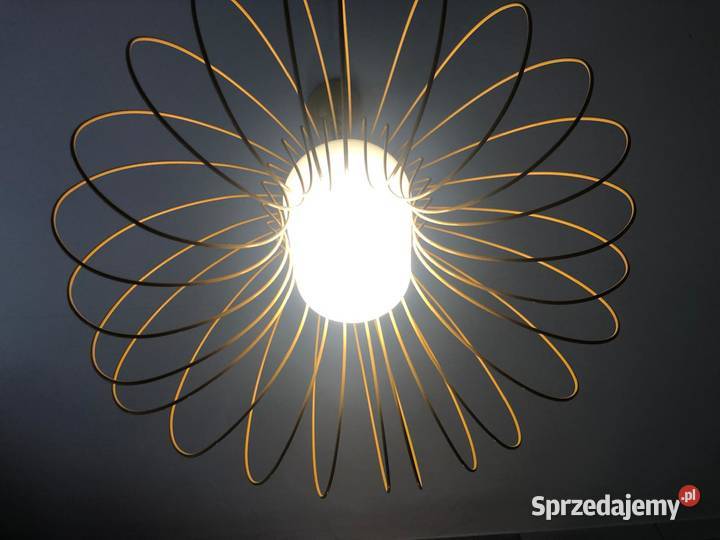 Lampa wisząca druciana z kloszem sprzedam