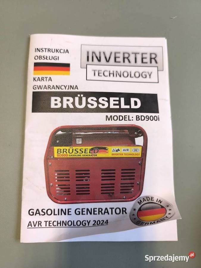 Agregat Prądotwórczy BRUSSELD BD900I Tarnów sprzedam