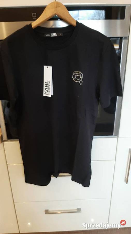 Tshirt Koszulka Męska KARL LAGERFELD M Czarna Rozmiar M Odzież codzienna lubuskie Nowa Sól