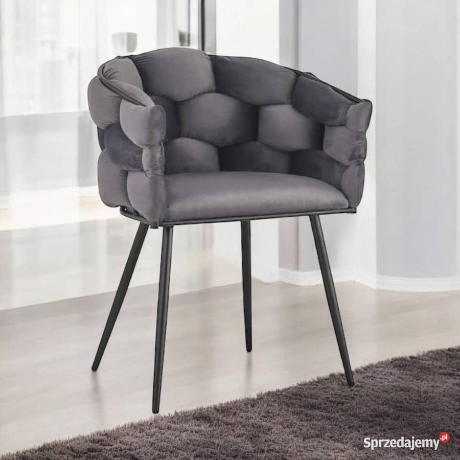 Szare Krzesło Tapicerowane Aya wysyłka 24H Tarchały Małe