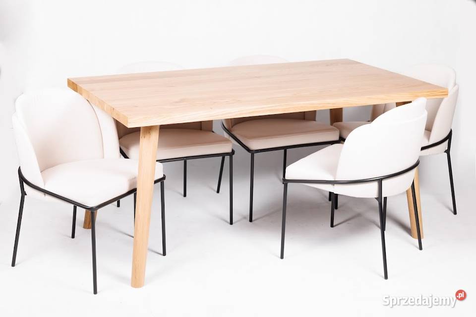 Stół Dębowy BARI 6 krzeseł POLLY Rzeszów