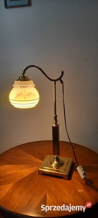 Mosiężna lampa gabinetowa z ruchomym ramieniem Skierniewice