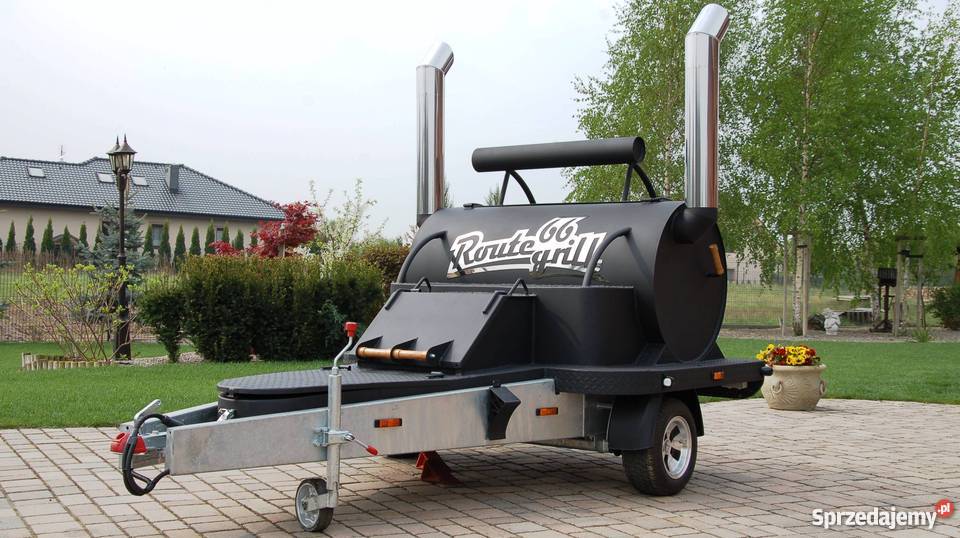 Przyczepa Bizon grill BBQ Route66grill Wlkp Golęczewo