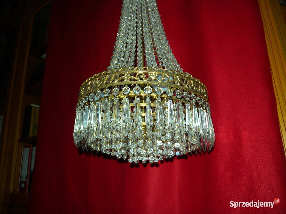Żyrandol kryształowy Maria Theresa z sopelkami śląskie Katowice