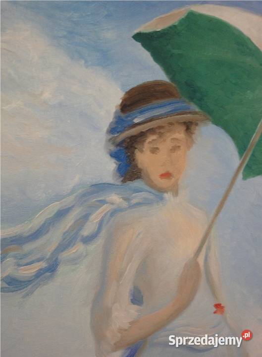 Obraz olejny kobieta z parasolką Claude Monet Konin